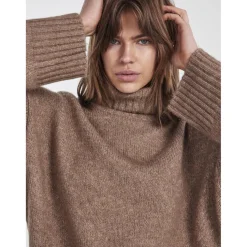 Pull en maille marron Sia