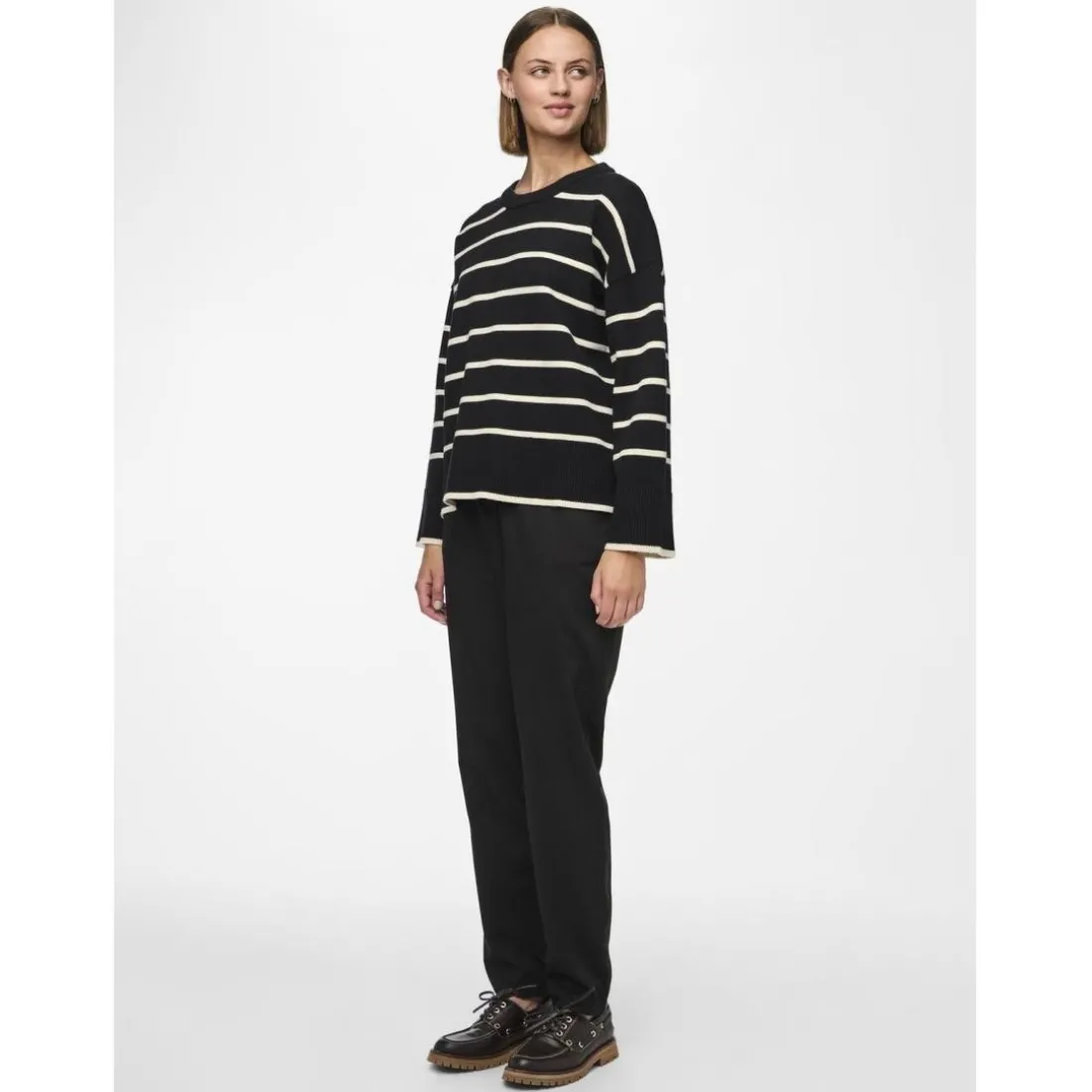 Pull en maille Mathilde en viscose noir Isa