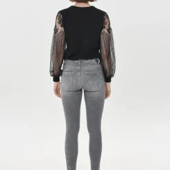 Pull en maille Viktoria noir en viscose Rose