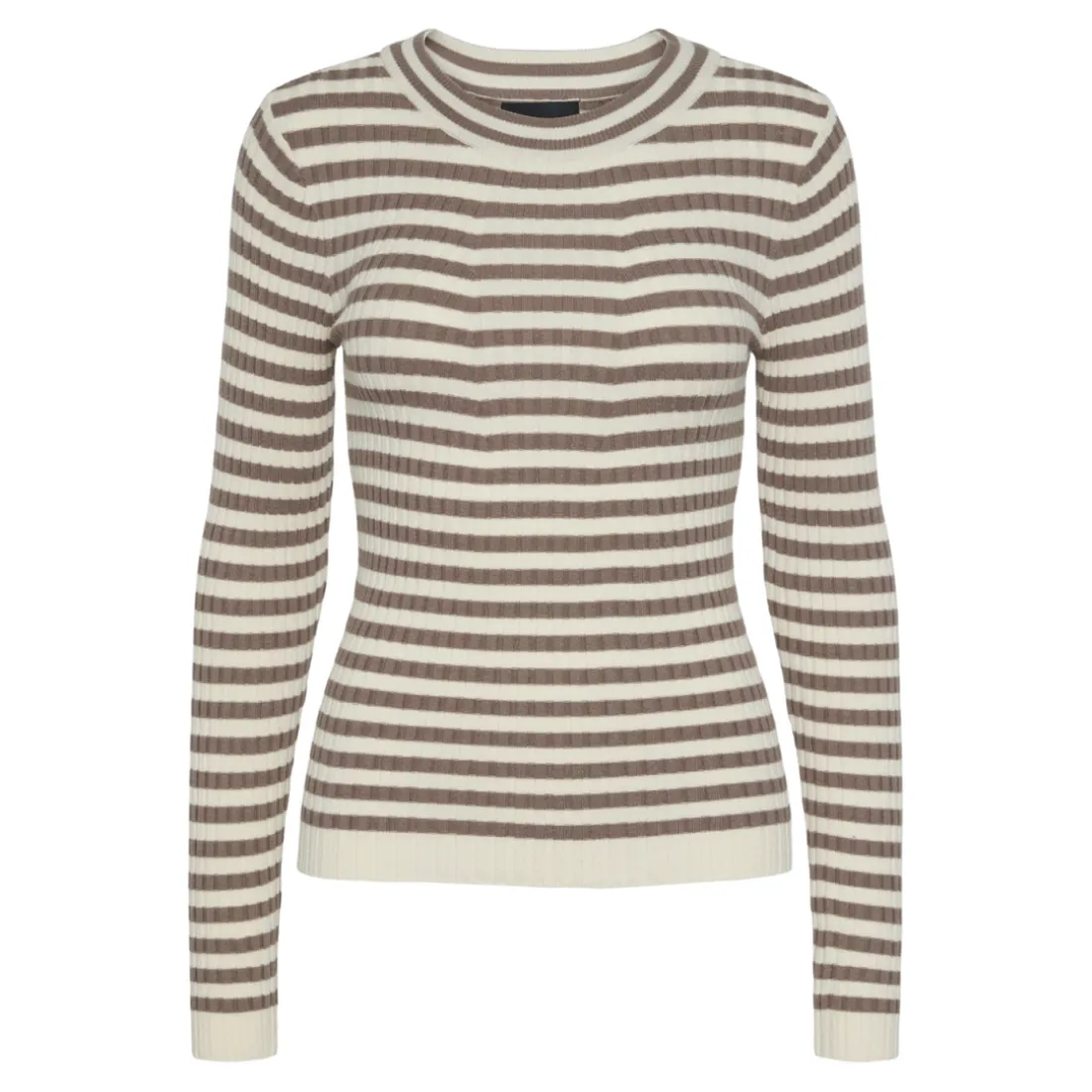 Pull en maille viscose Crista à rayures marron Vivi