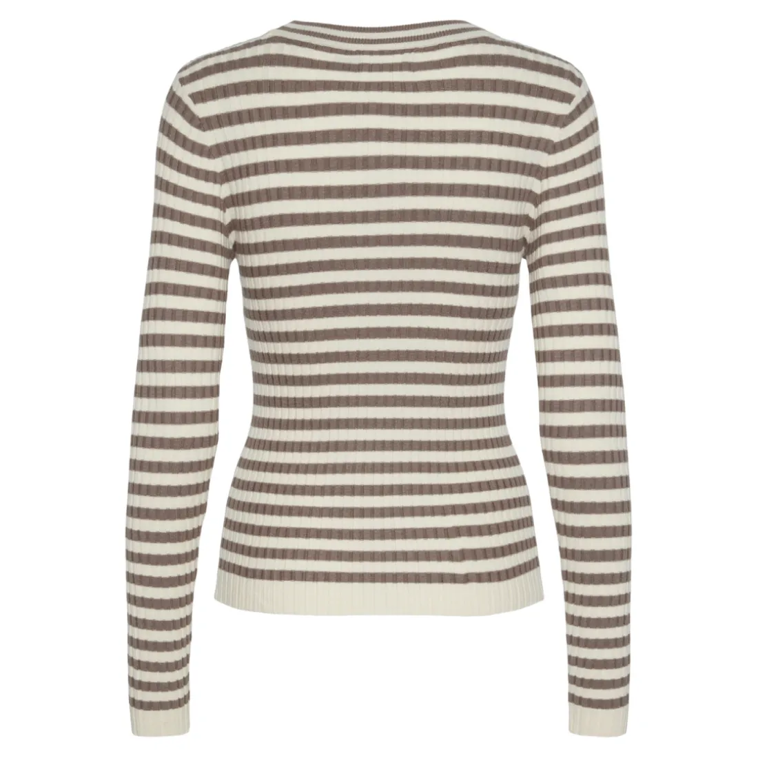 Pull en maille viscose Crista à rayures marron Vivi