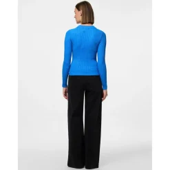 Pull en maille viscose Crista bleu clair Tia