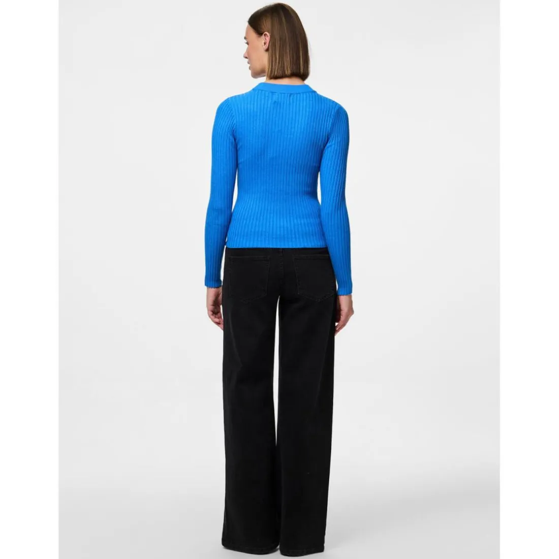Pull en maille viscose Crista bleu clair Tia