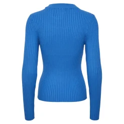 Pull en maille viscose Crista bleu clair Tia