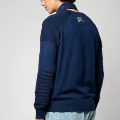 Pull en viscose LAYER bleu marine