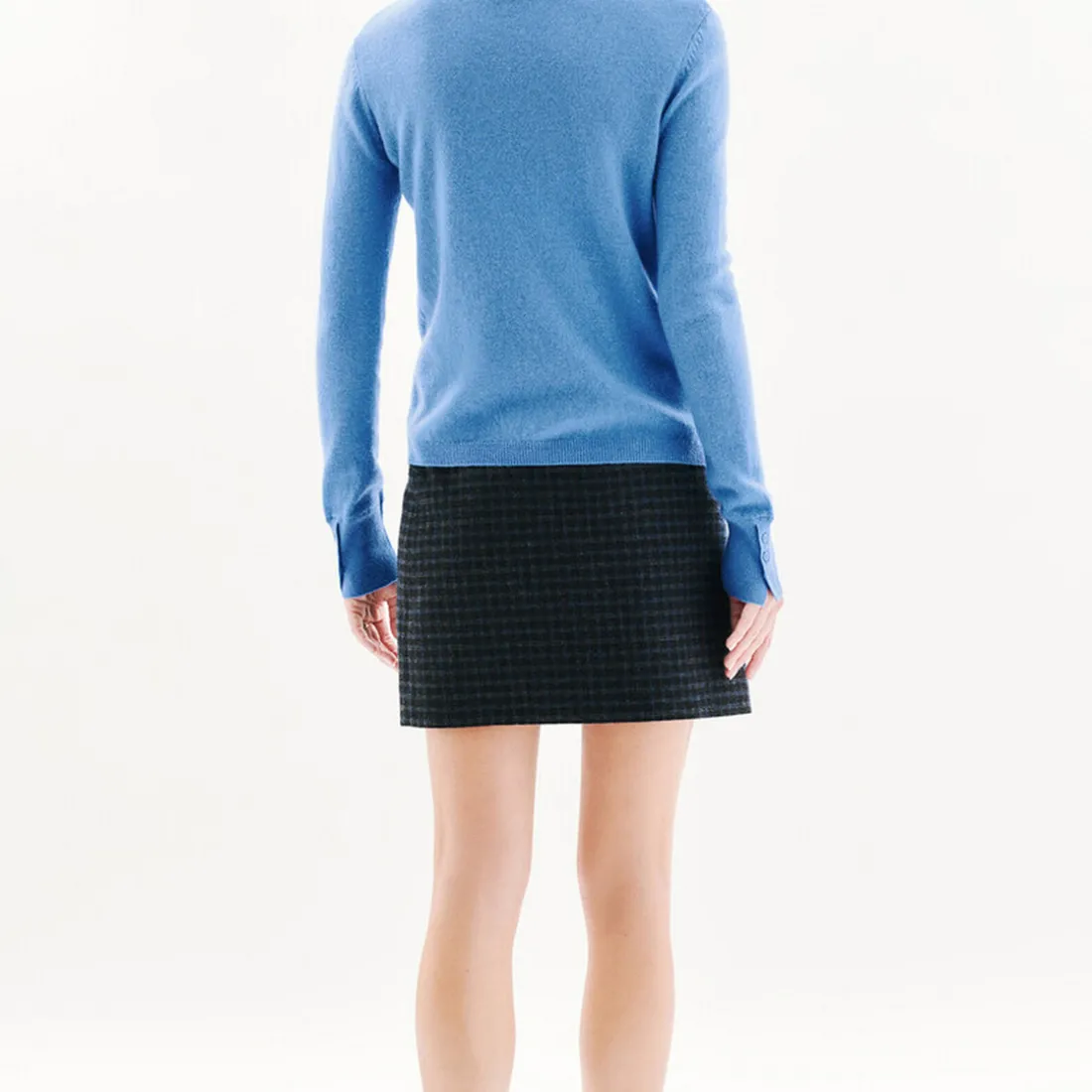 Pull femme bleu en cachemire
