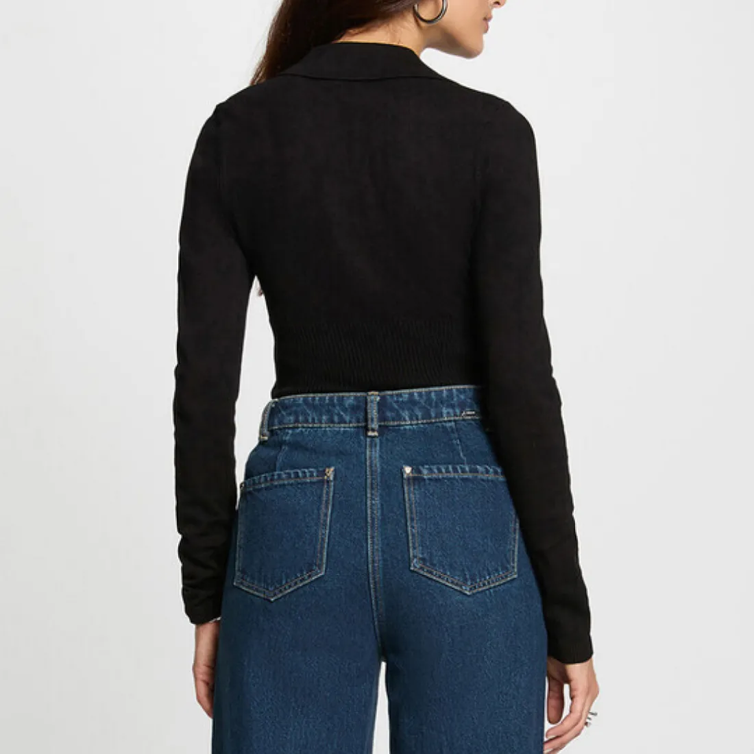 Pull femme noir en viscose