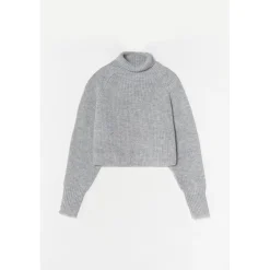 Pull fille, Saiagi gris clair en coton