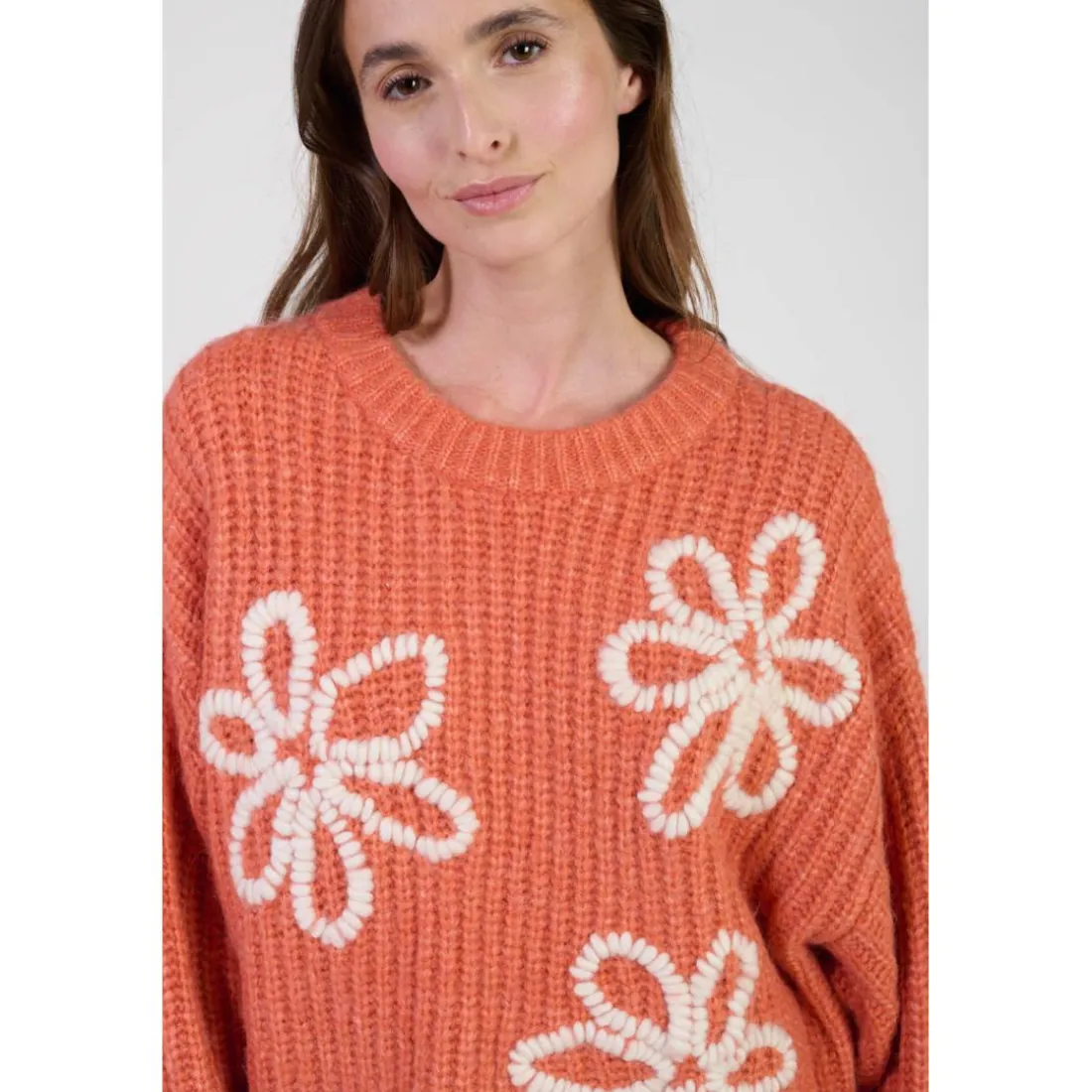 Pull FLOWER orange Mina
