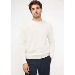 Pull homme col rond ZACH en cachemire ecru