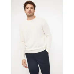 Pull homme col rond ZACH en cachemire ecru