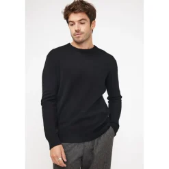 Pull homme col rond ZACH en cachemire noir