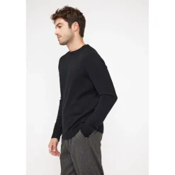 Pull homme col rond ZACH en cachemire noir