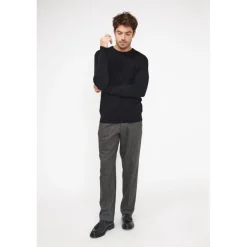 Pull homme col rond ZACH en cachemire noir
