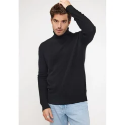 Pull homme col roule ZACHARY en cachemire noir