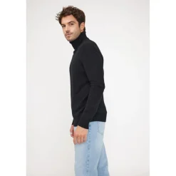 Pull homme col roule ZACHARY en cachemire noir
