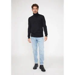 Pull homme col roule ZACHARY en cachemire noir