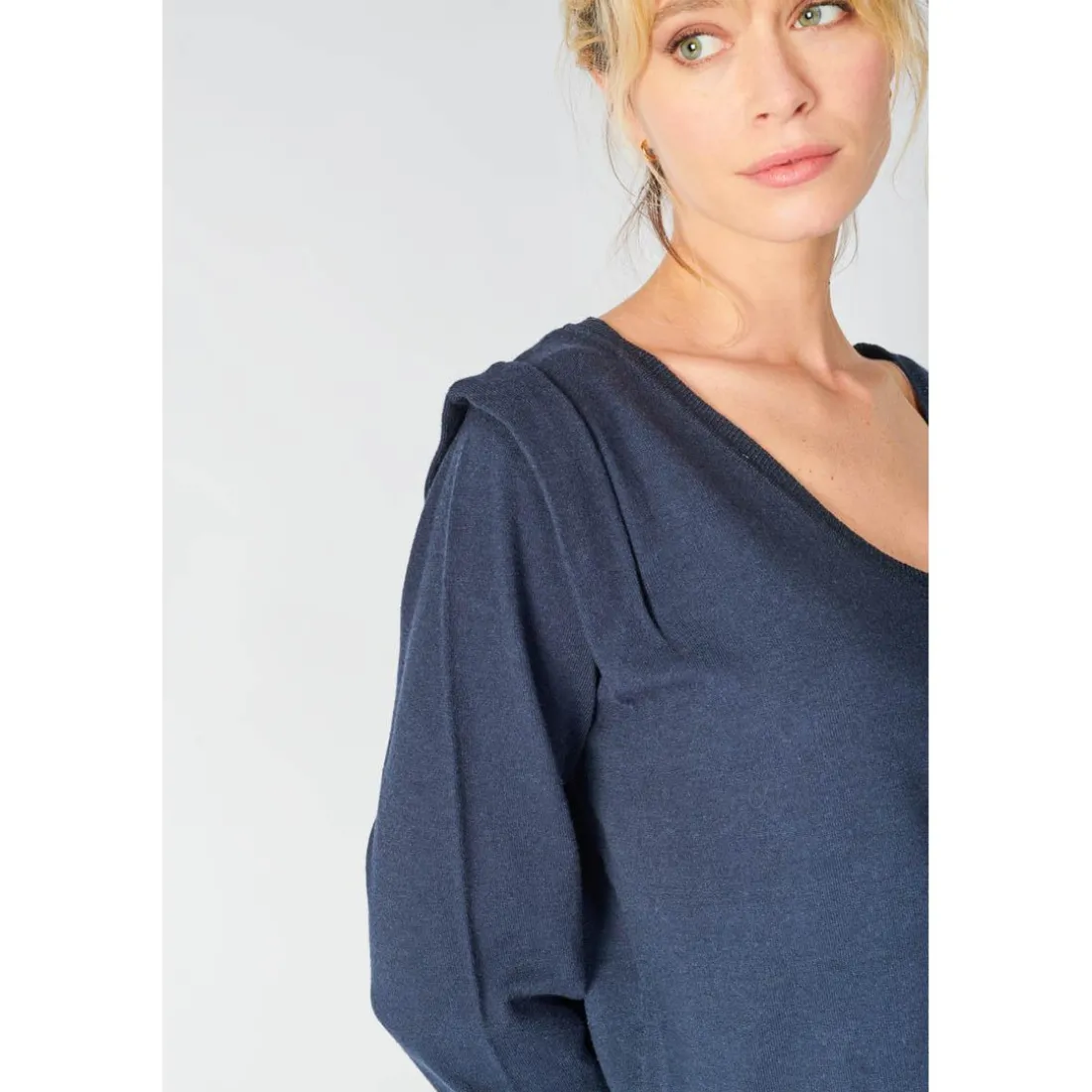 Pull Lilly bleu marine en viscose