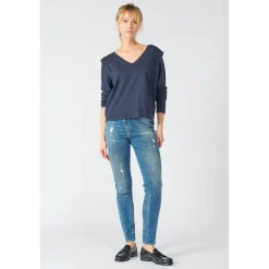 Pull Lilly bleu marine en viscose