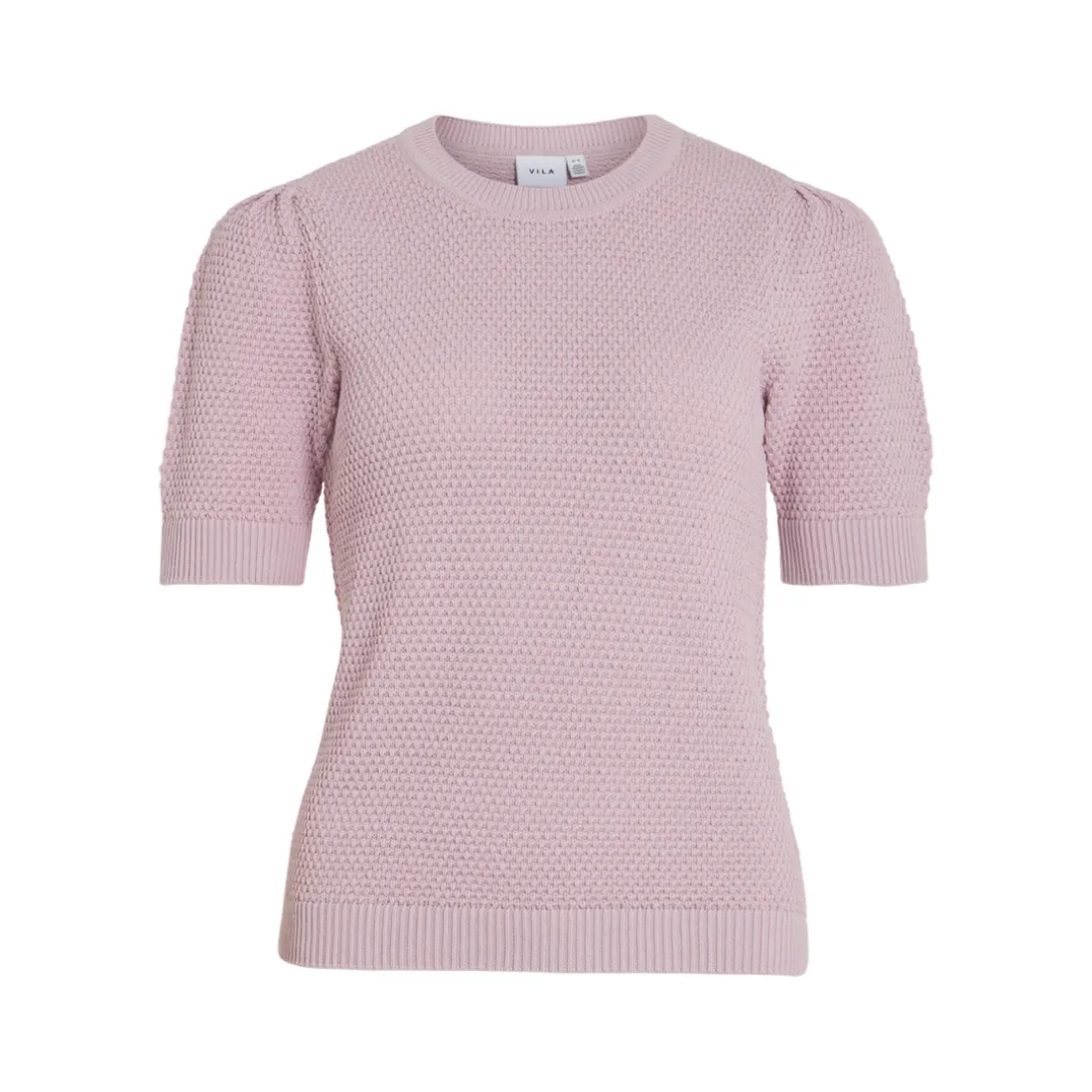 Pull manches courtes en maille Idalo violet Tara