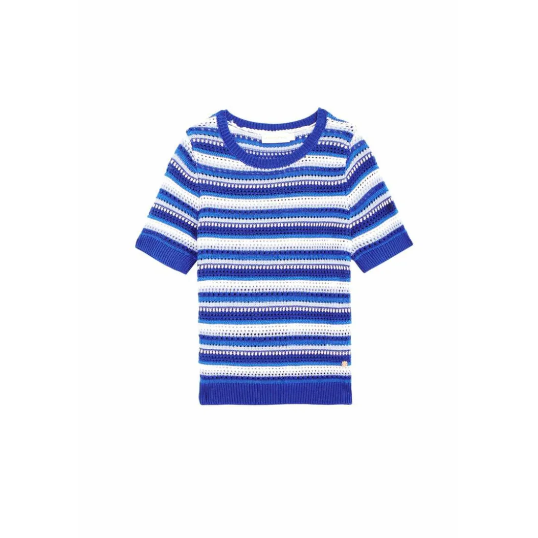 Pull Manches Courtes MONET bleu en coton