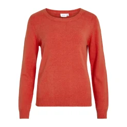 Pull manches longue à maille viscose Ril rouge Maëlys Jade
