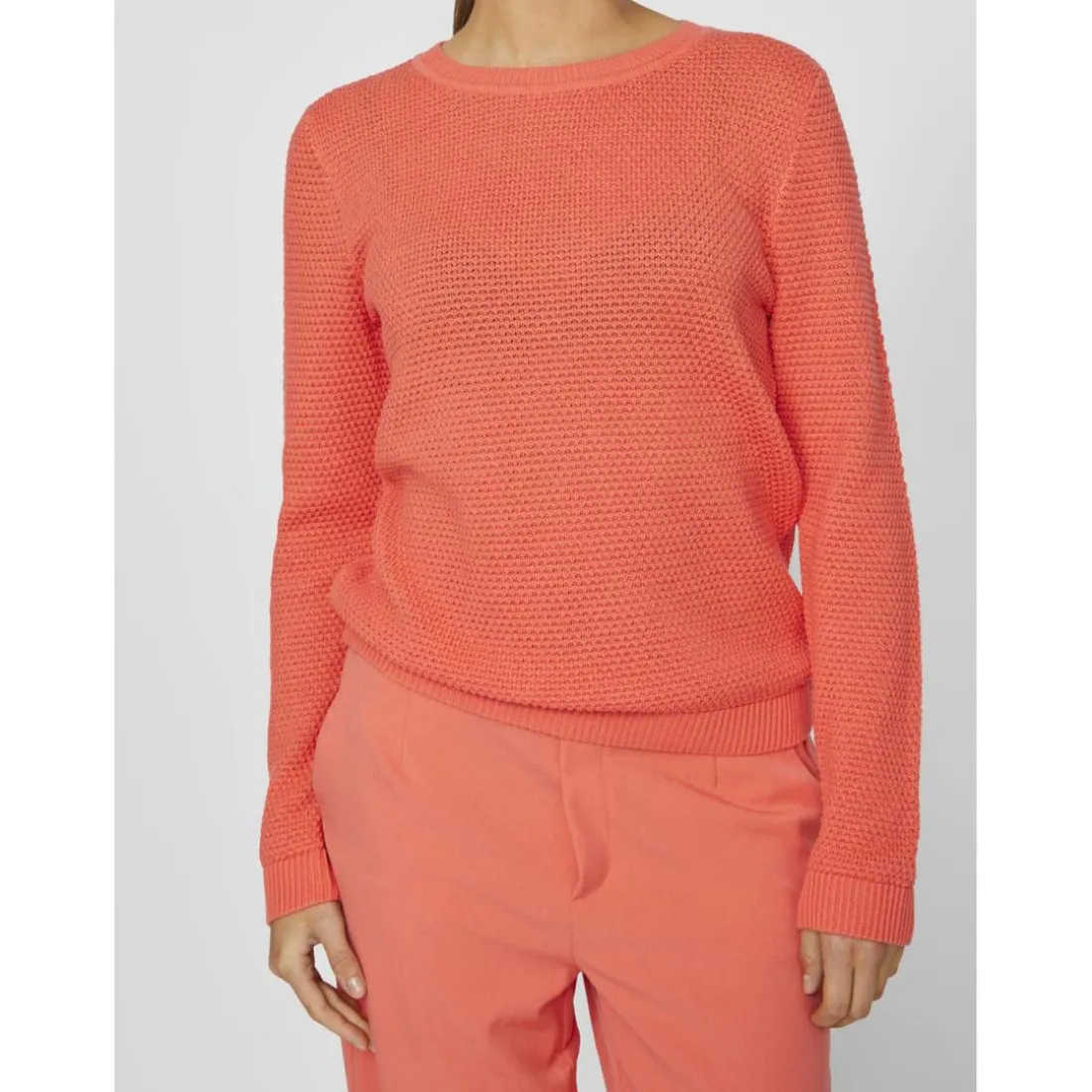 Pull manches longues en maille Idalo rose Lily