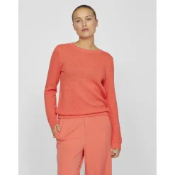Pull manches longues en maille Idalo rose Lily