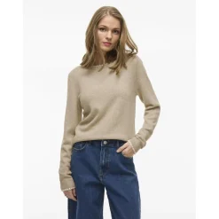 Pull manches longues en mailles Ril marron Alia