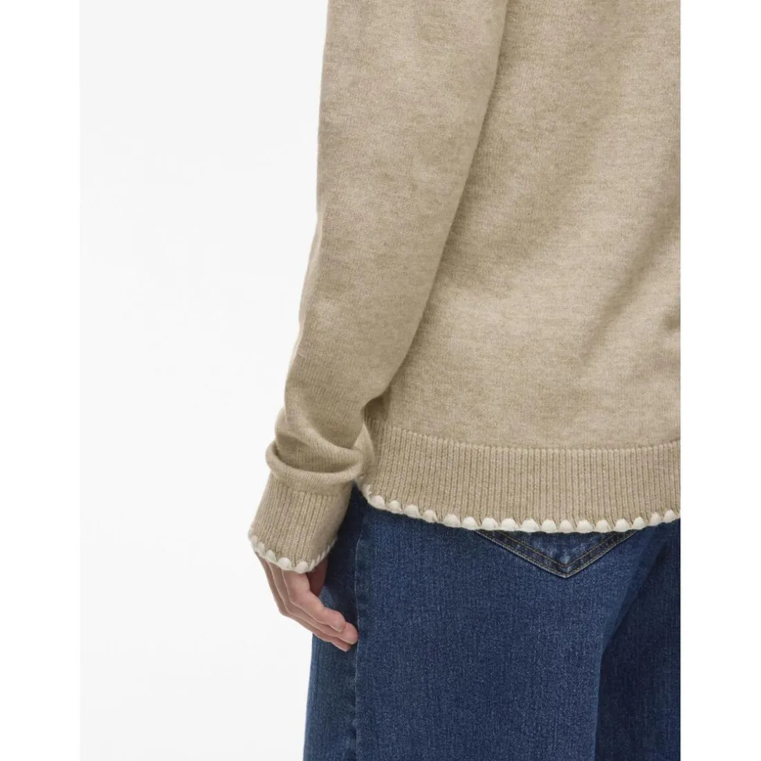 Pull manches longues en mailles Ril marron Alia