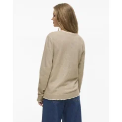 Pull manches longues en mailles Ril marron Alia