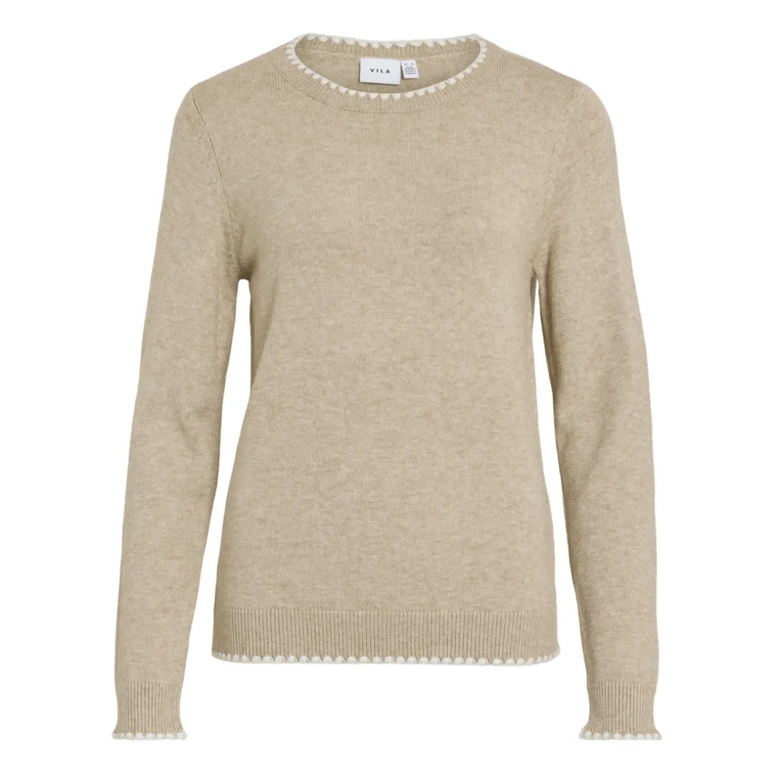 Pull manches longues en mailles Ril marron Alia