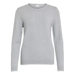 Pull manches longues en mailles Ril gris Luna
