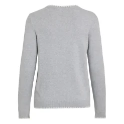 Pull manches longues en mailles Ril gris Luna