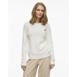 Pull manches longues en mailles Ril blanc Daisy