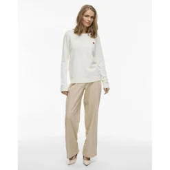 Pull manches longues en mailles Ril blanc Daisy