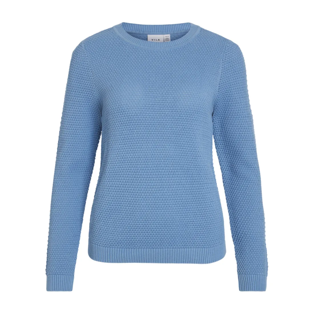 Pull manches longues en maille Idalo turquoise Lila