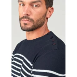 Pull ORAS bleu en coton