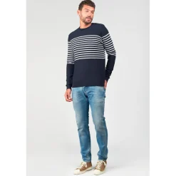 Pull ORAS bleu en coton