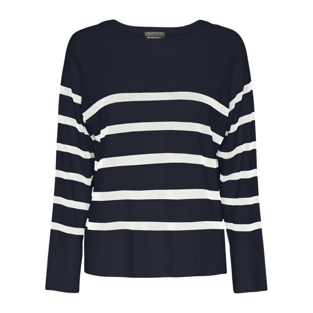 Pull over manches longues Sia bleu en viscose Bree