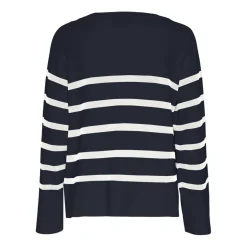 Pull over manches longues Sia bleu en viscose Bree