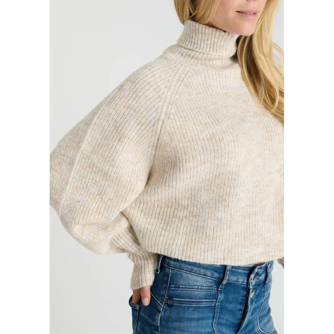 Pull SAIAGI beige Trix en coton
