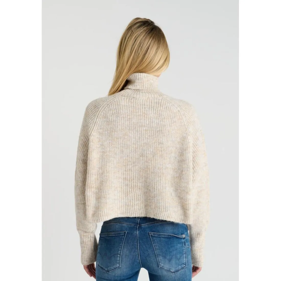 Pull SAIAGI beige Trix en coton