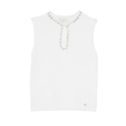 Pull sans manche MOSS écru