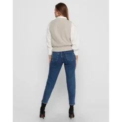 Pull sans manches beige