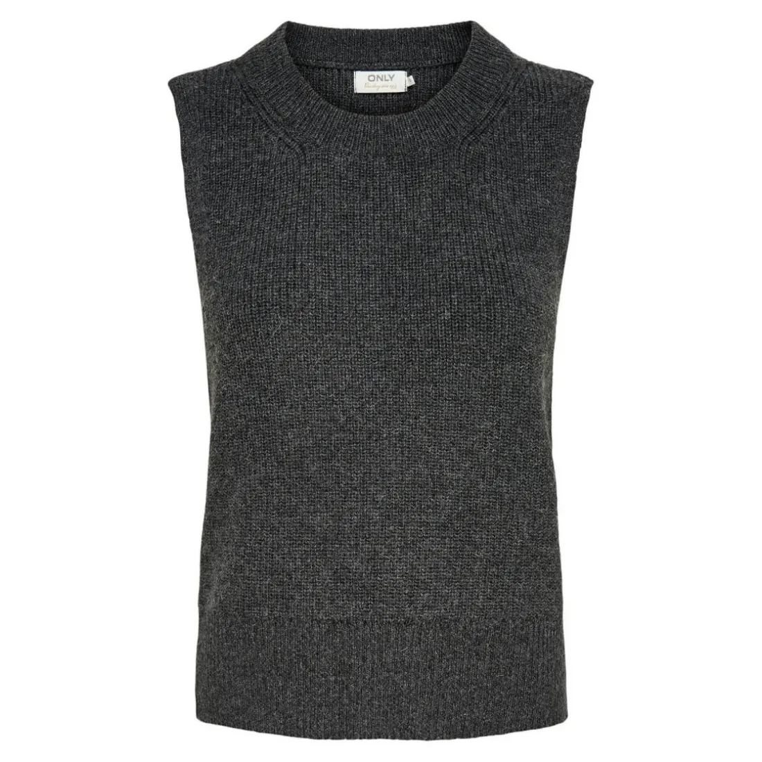 Pull sans manches gris