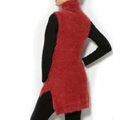Pull sans manches Rouge