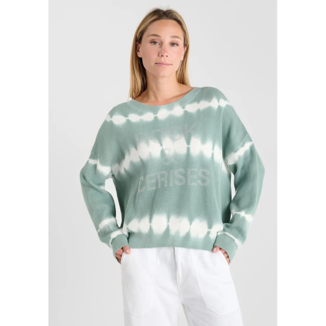 Pull SUREAU bleu en coton Zoé