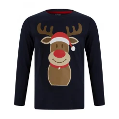 Pyjama de noël garçon - noir en coton
