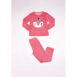 Pyjama fille - Corail Imprimé / Corail Uni